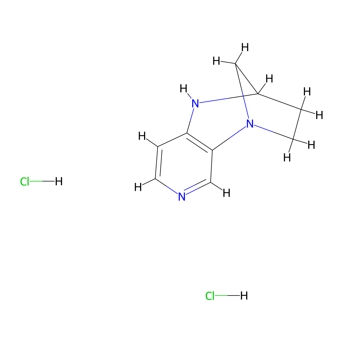 1,4,8-Triazatricyclo[7.2.1.0,2,7]dodeca-2,4,6-triene dihydrochloride molecular structure, CAS 2137655-27-5