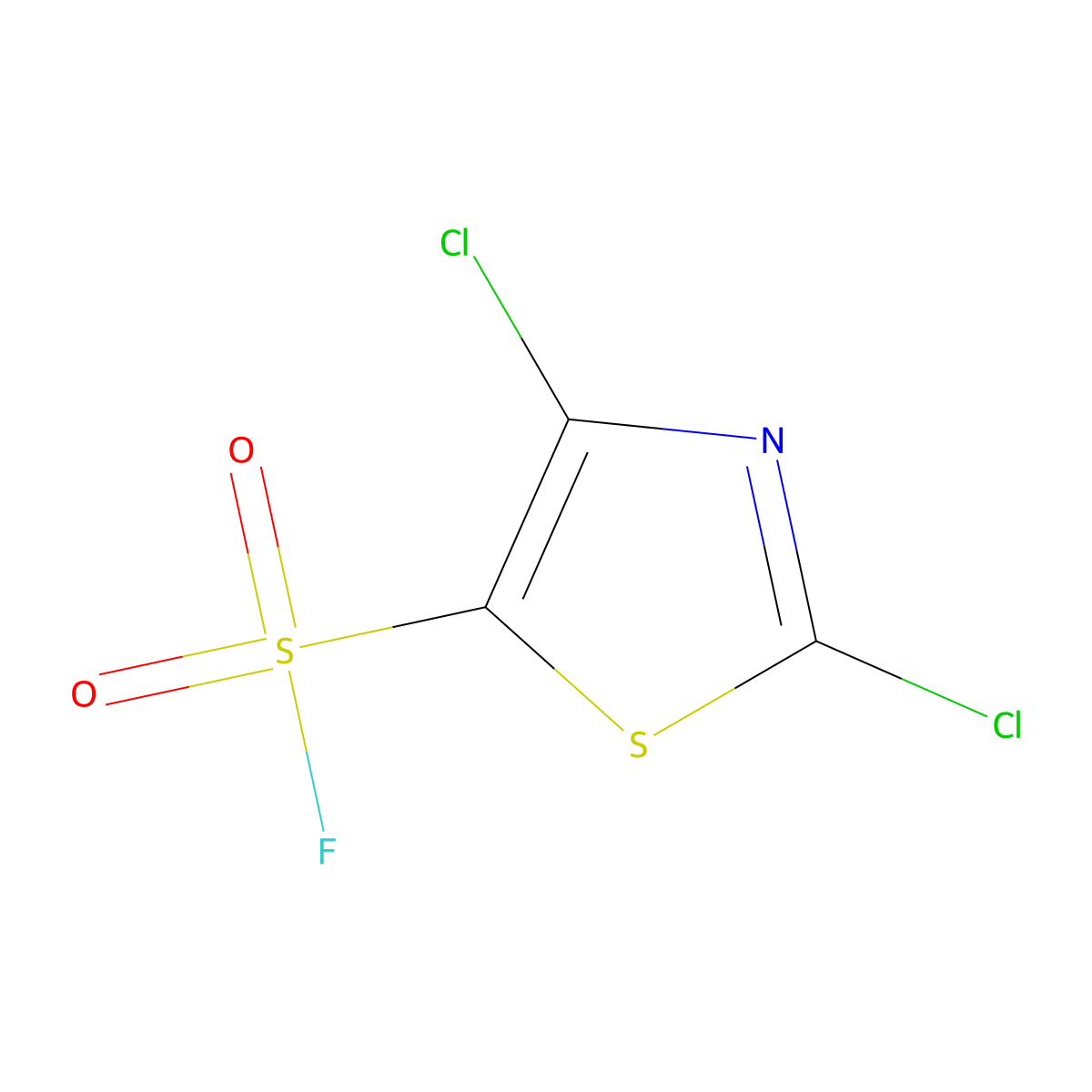 Dichloro-1,3-thiazole-5-sulfonyl fluoride molecular structure, CAS 2137656-11-0