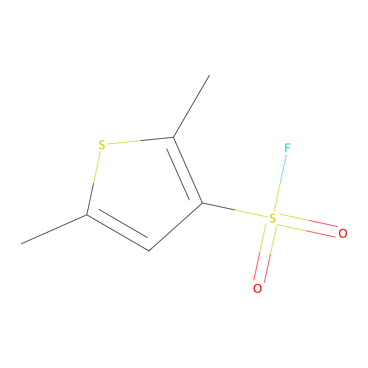 2,5-Dimethylthiophene-3-sulfonyl fluoride molecular structure, CAS 2137656-36-9