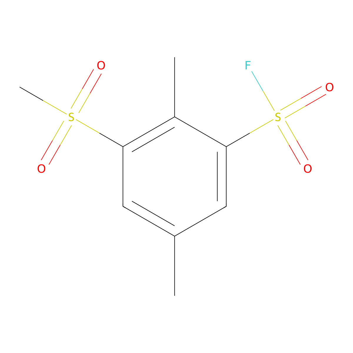 3-Methanesulfonyl-2,5-dimethylbenzene-1-sulfonyl fluoride molecular structure, CAS 2137656-42-7