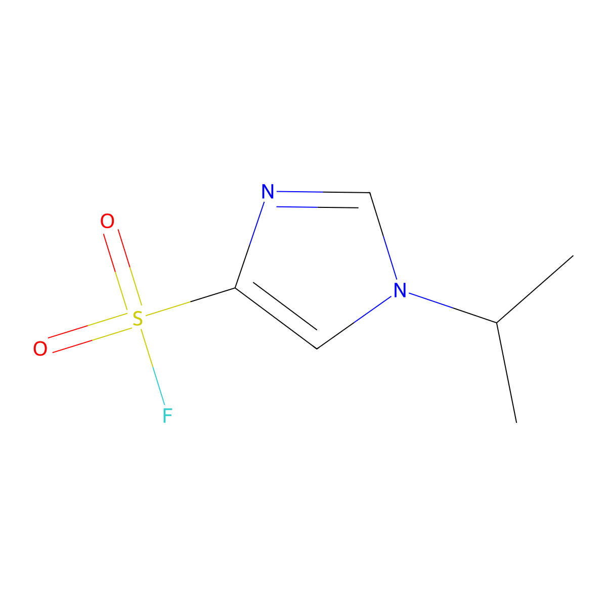 1-(propan-2-yl)-1H-imidazole-4-sulfonyl fluoride molecular structure, CAS 2137656-53-0