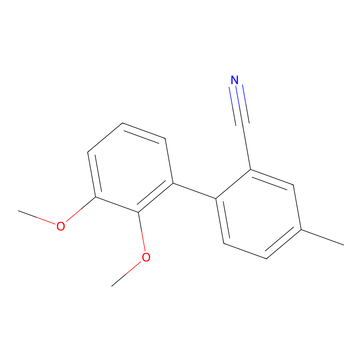 2-(2,3-Dimethoxyphenyl)-5-methylbenzonitrile molecular structure, CAS 2137656-94-9