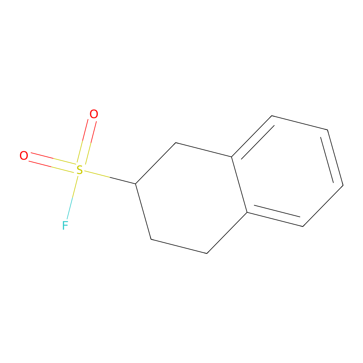 1,2,3,4-Tetrahydronaphthalene-2-sulfonyl fluoride molecular structure, CAS 2137657-71-5
