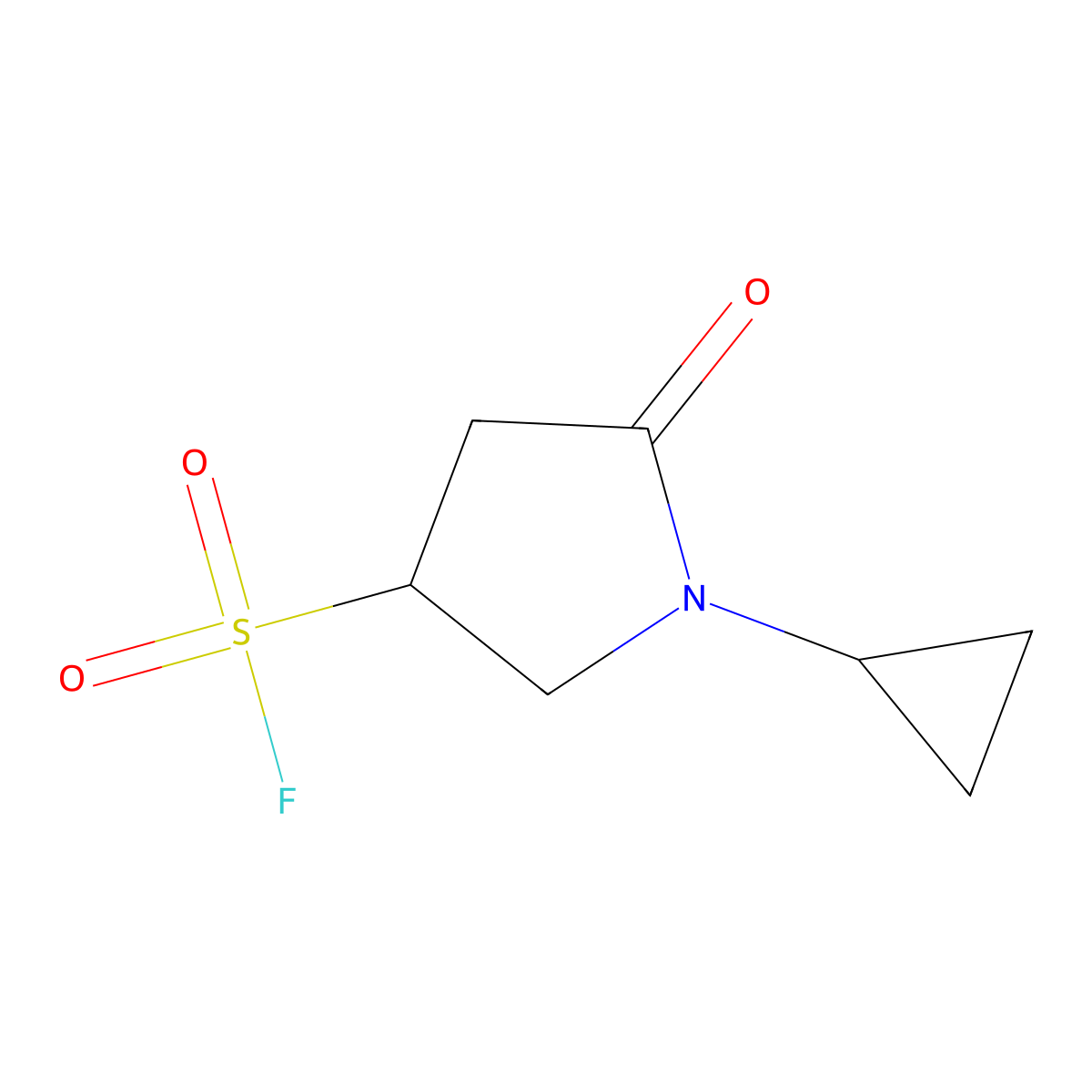 1-Cyclopropyl-5-oxopyrrolidine-3-sulfonyl fluoride molecular structure, CAS 2137657-76-0