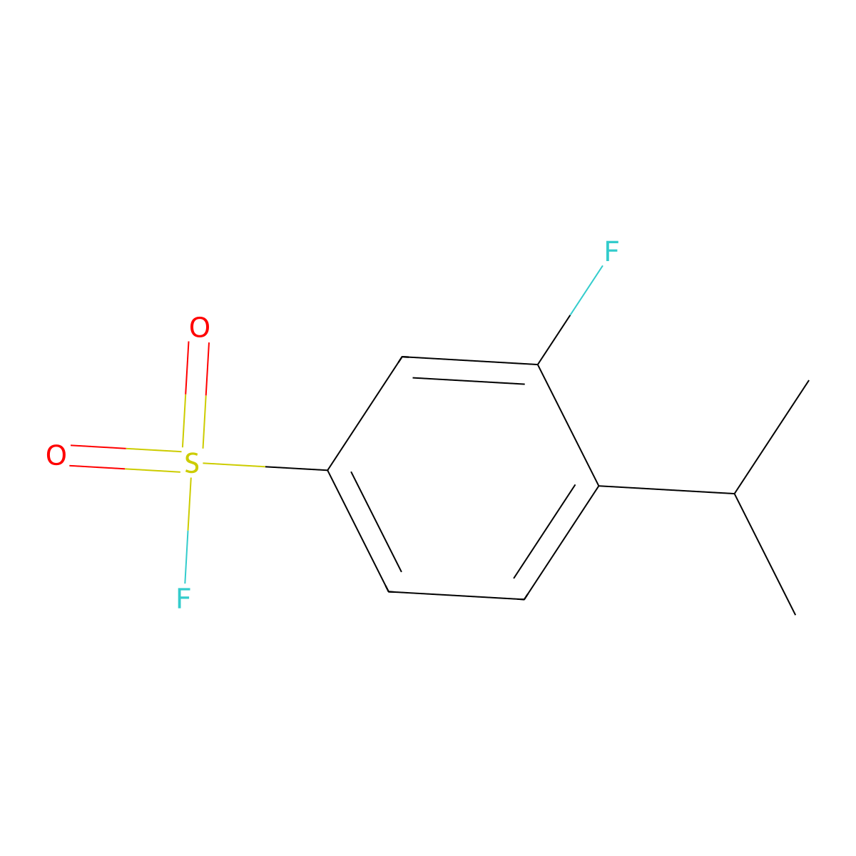 3-Fluoro-4-(propan-2-yl)benzene-1-sulfonyl fluoride molecular structure, CAS 2137657-95-3