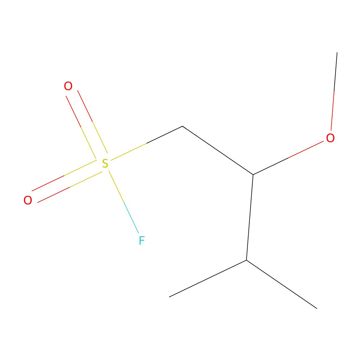 2-Methoxy-3-methylbutane-1-sulfonyl fluoride molecular structure, CAS 2137658-00-3