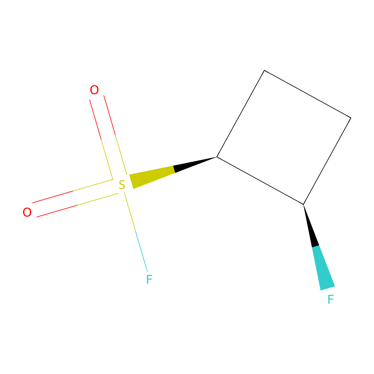 rac-(1R,2S)-2-fluorocyclobutane-1-sulfonyl fluoride molecular structure, CAS 2137658-06-9