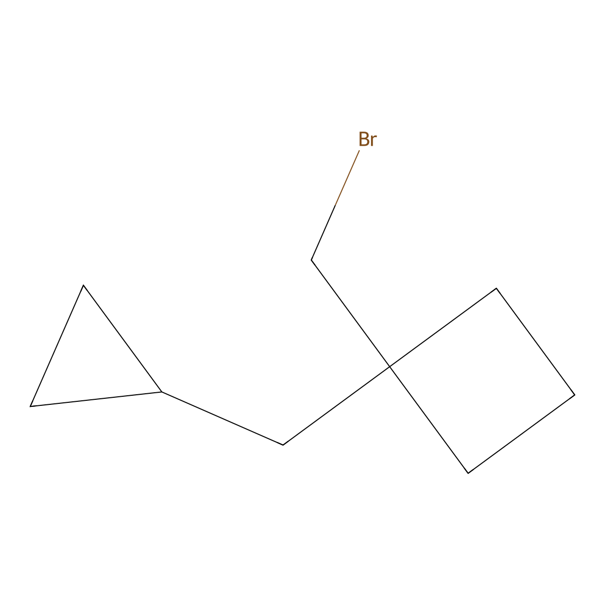 1-(Bromomethyl)-1-(cyclopropylmethyl)cyclobutane molecular structure, CAS 2137659-10-8
