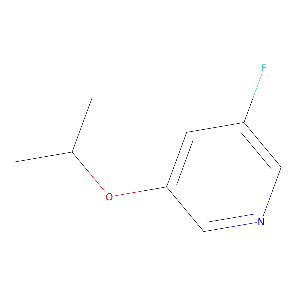 3-Fluoro-5-(1-methylethoxy)pyridine molecular structure, CAS 213766-03-1