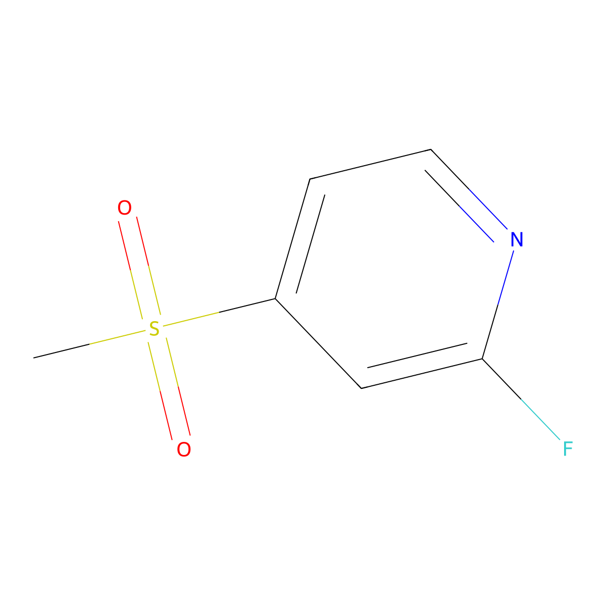 2-Fluoro-4-(methylsulfonyl)pyridine molecular structure, CAS 2137660-36-5