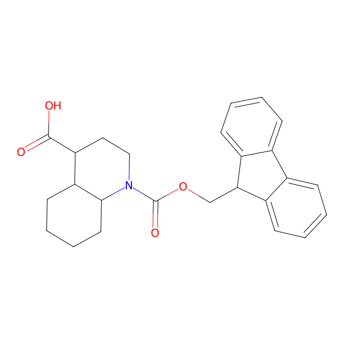 1-{[(9H-fluoren-9-yl)methoxy]carbonyl}-decahydroquinoline-4-carboxylic acid molecular structure, CAS 2137660-76-3