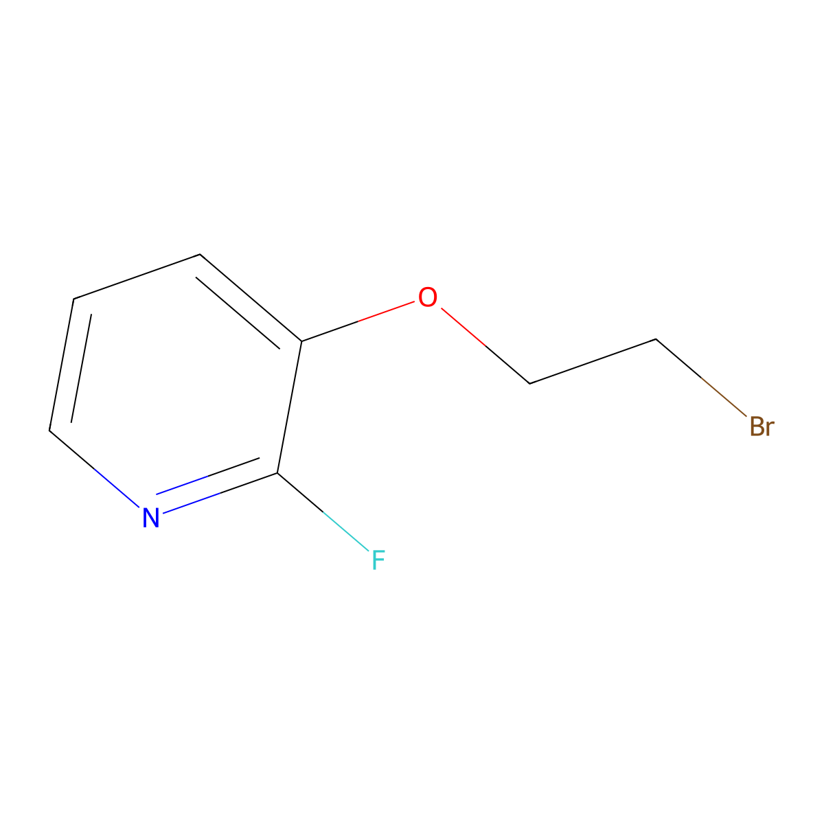 3-(2-Bromoethoxy)-2-fluoropyridine molecular structure, CAS 2137660-98-9