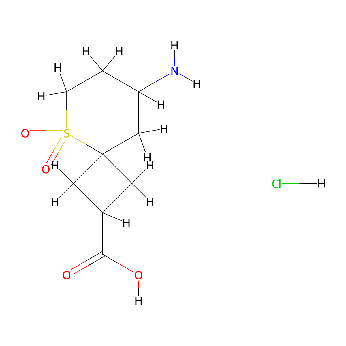 8-Amino-5-thiaspiro[3.5]nonane-2-carboxylic acid 5,5-dioxide hydrochloride molecular structure, CAS 2137662-12-3