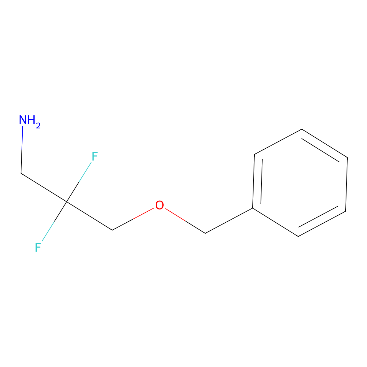 3-(Benzyloxy)-2,2-difluoropropan-1-amine molecular structure, CAS 2137662-92-9