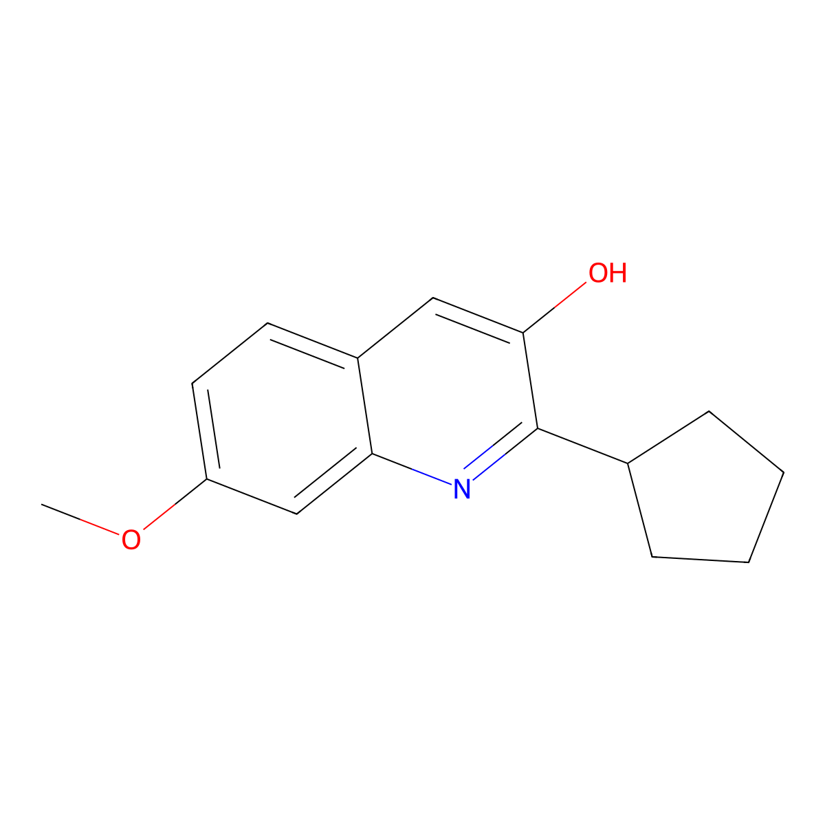 2-Cyclopentyl-7-methoxyquinolin-3-ol molecular structure, CAS 2137662-93-0