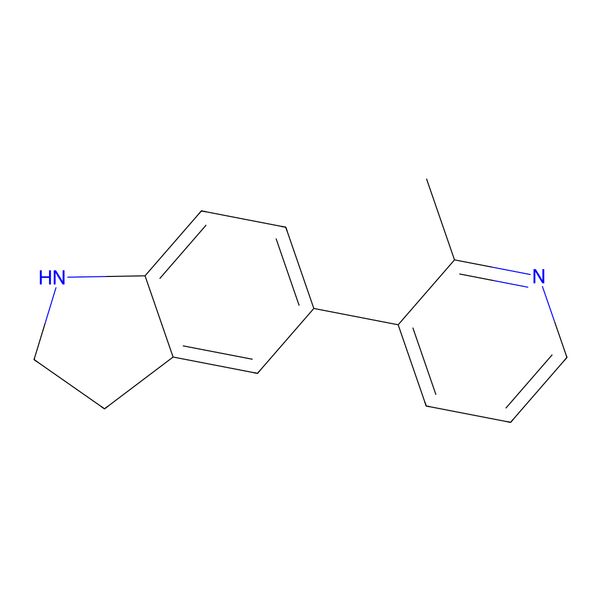 5-(2-methylpyridin-3-yl)-2,3-dihydro-1H-indole molecular structure, CAS 2137663-03-5