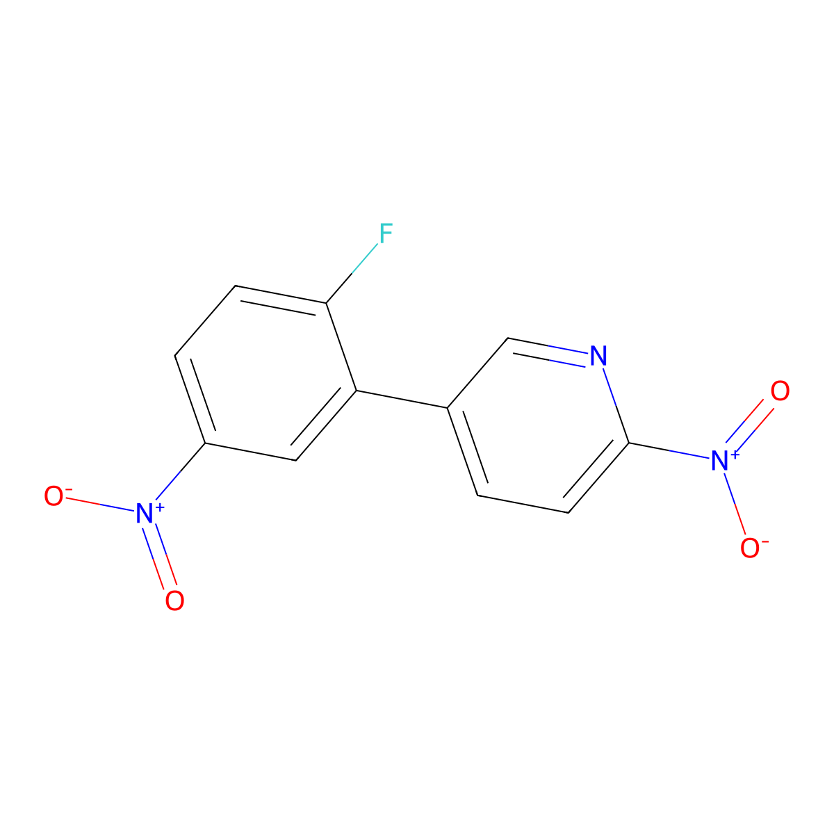5-(2-Fluoro-5-nitrophenyl)-2-nitropyridine molecular structure, CAS 2137663-67-1