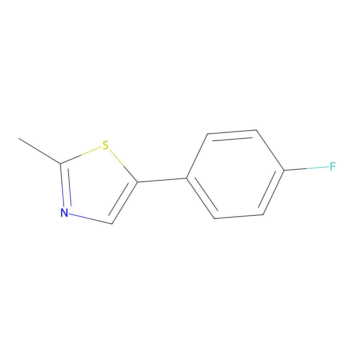 5-(4-Fluorophenyl)-2-methyl-1,3-thiazole molecular structure, CAS 2137664-03-8