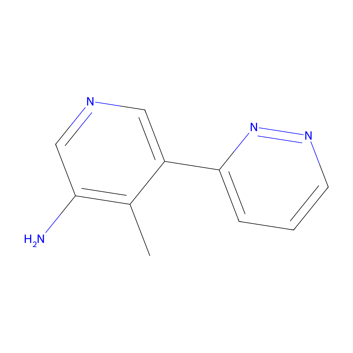 4-Methyl-5-(pyridazin-3-yl)pyridin-3-amine molecular structure, CAS 2137665-85-9