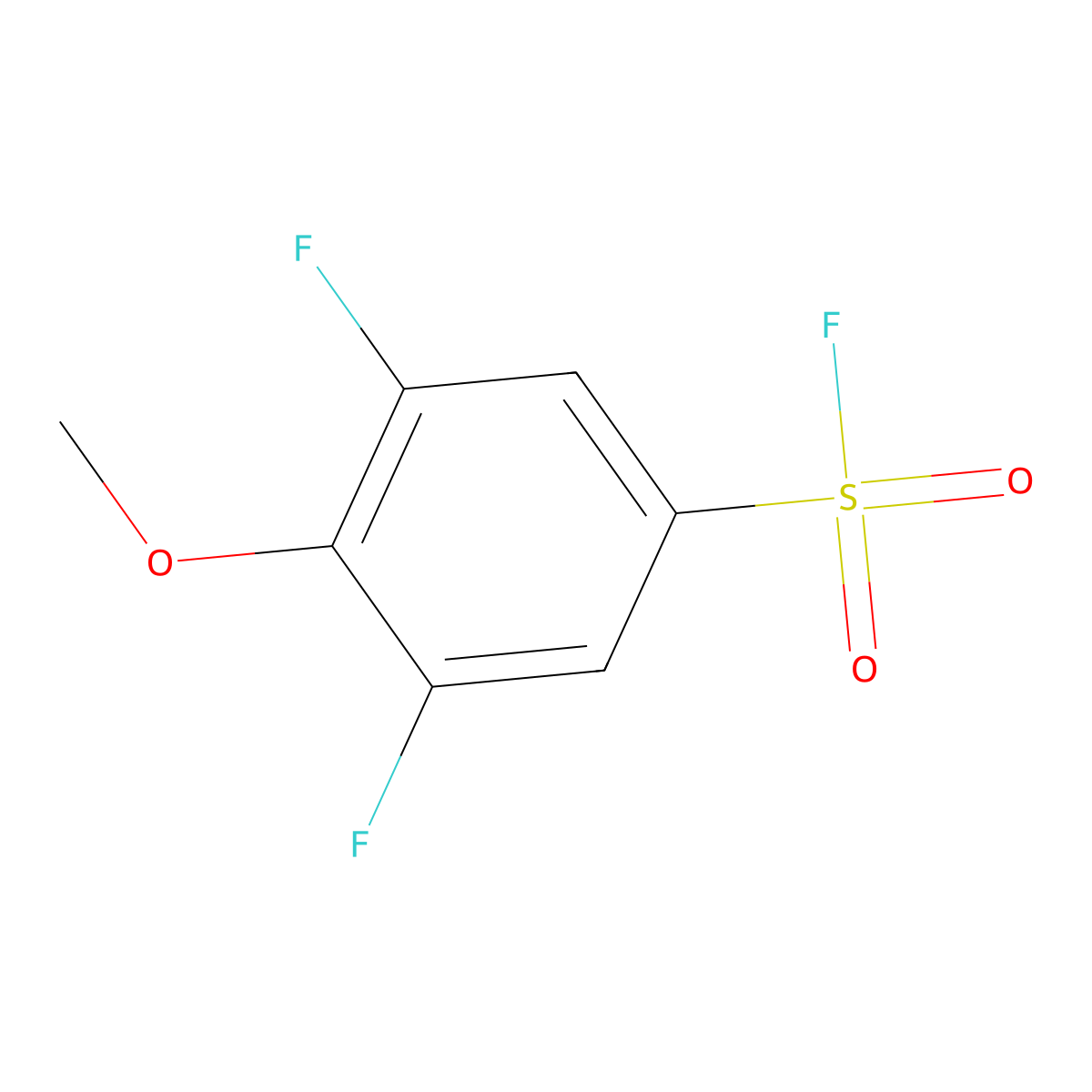 3,5-Difluoro-4-methoxybenzene-1-sulfonyl fluoride molecular structure, CAS 2137667-73-1
