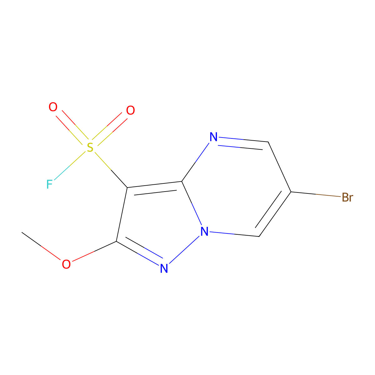 6-Bromo-2-methoxypyrazolo[1,5-a]pyrimidine-3-sulfonyl fluoride molecular structure, CAS 2137667-88-8