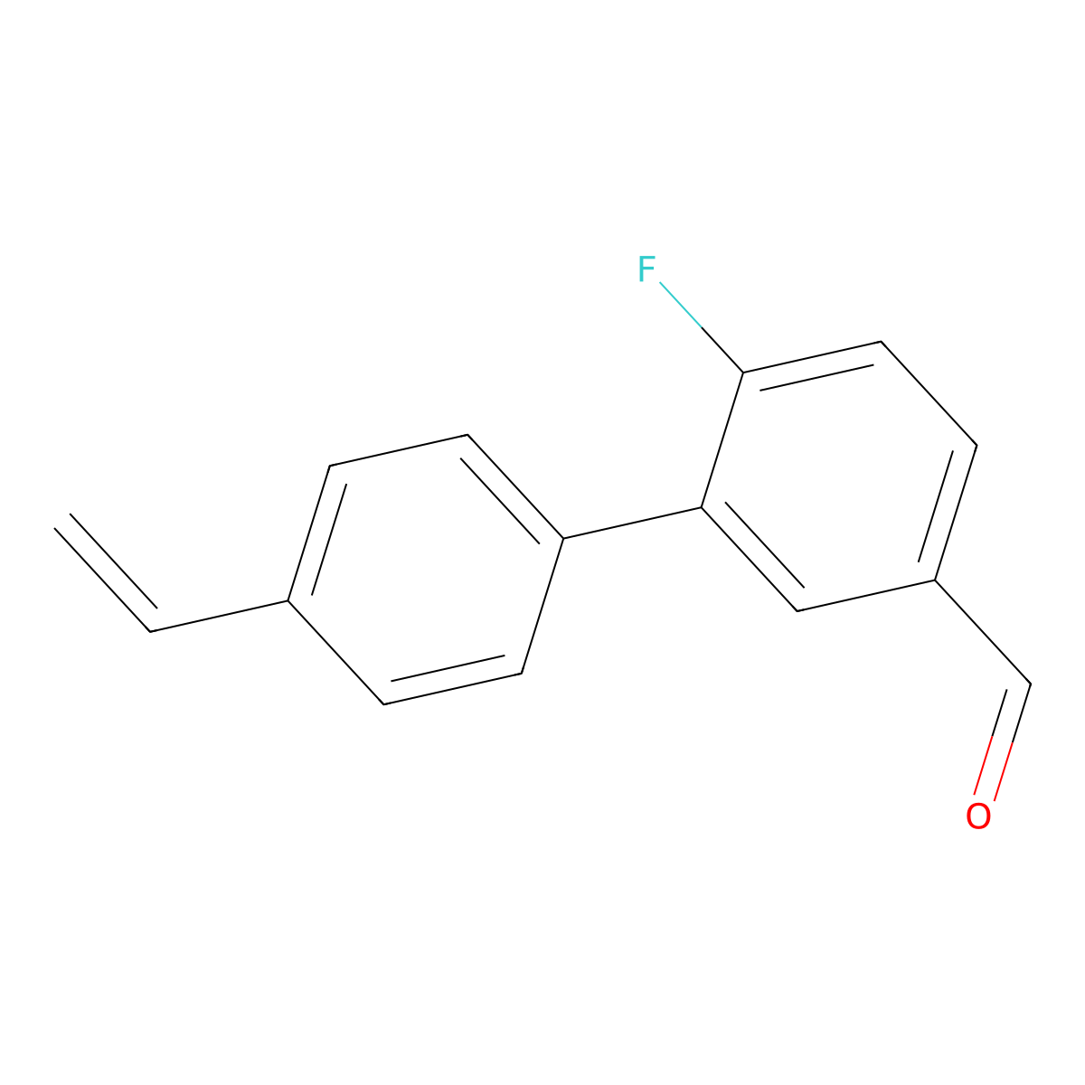 3-(4-Ethenylphenyl)-4-fluorobenzaldehyde molecular structure, CAS 2137668-33-6