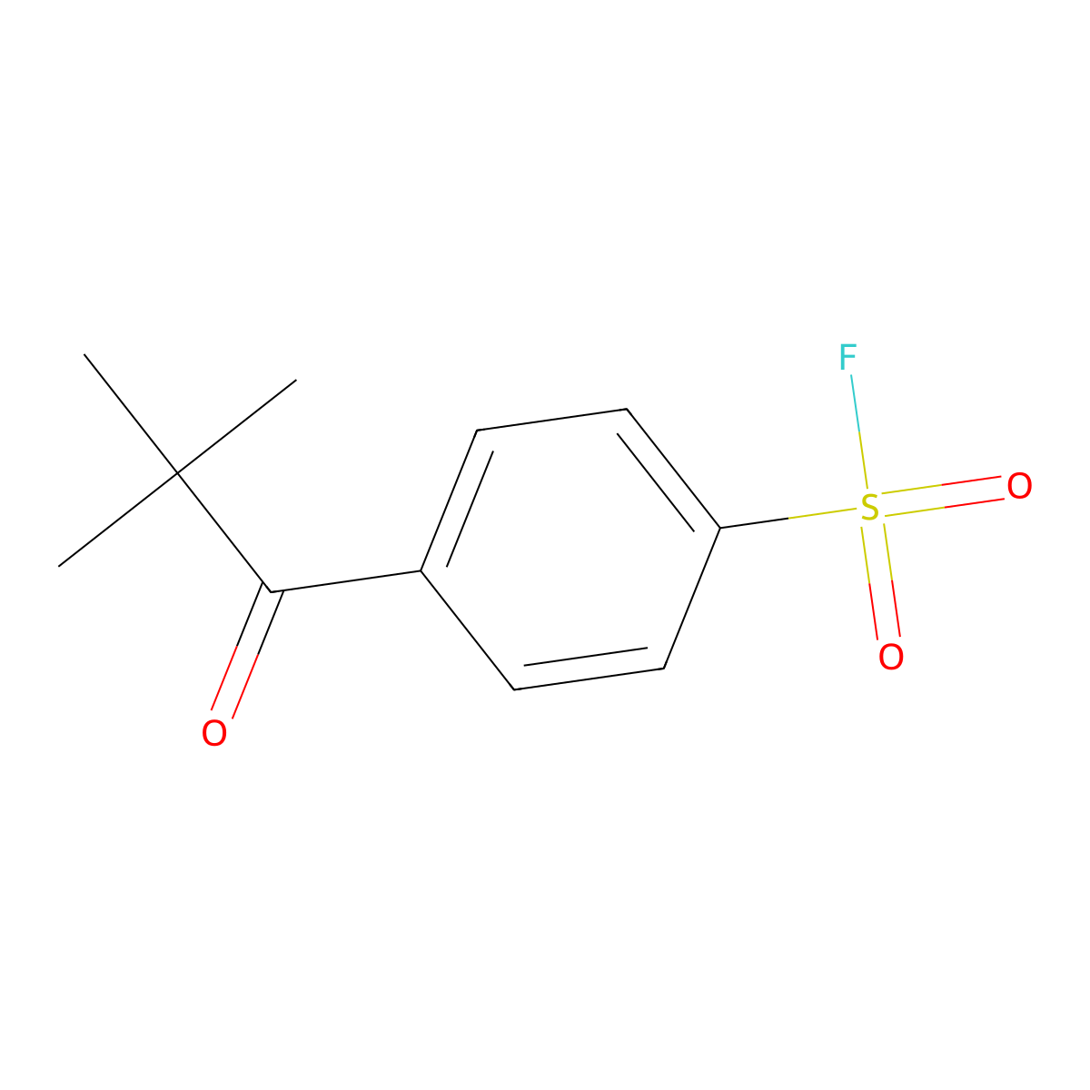 4-(2,2-Dimethylpropanoyl)benzene-1-sulfonyl fluoride molecular structure, CAS 2137668-46-1