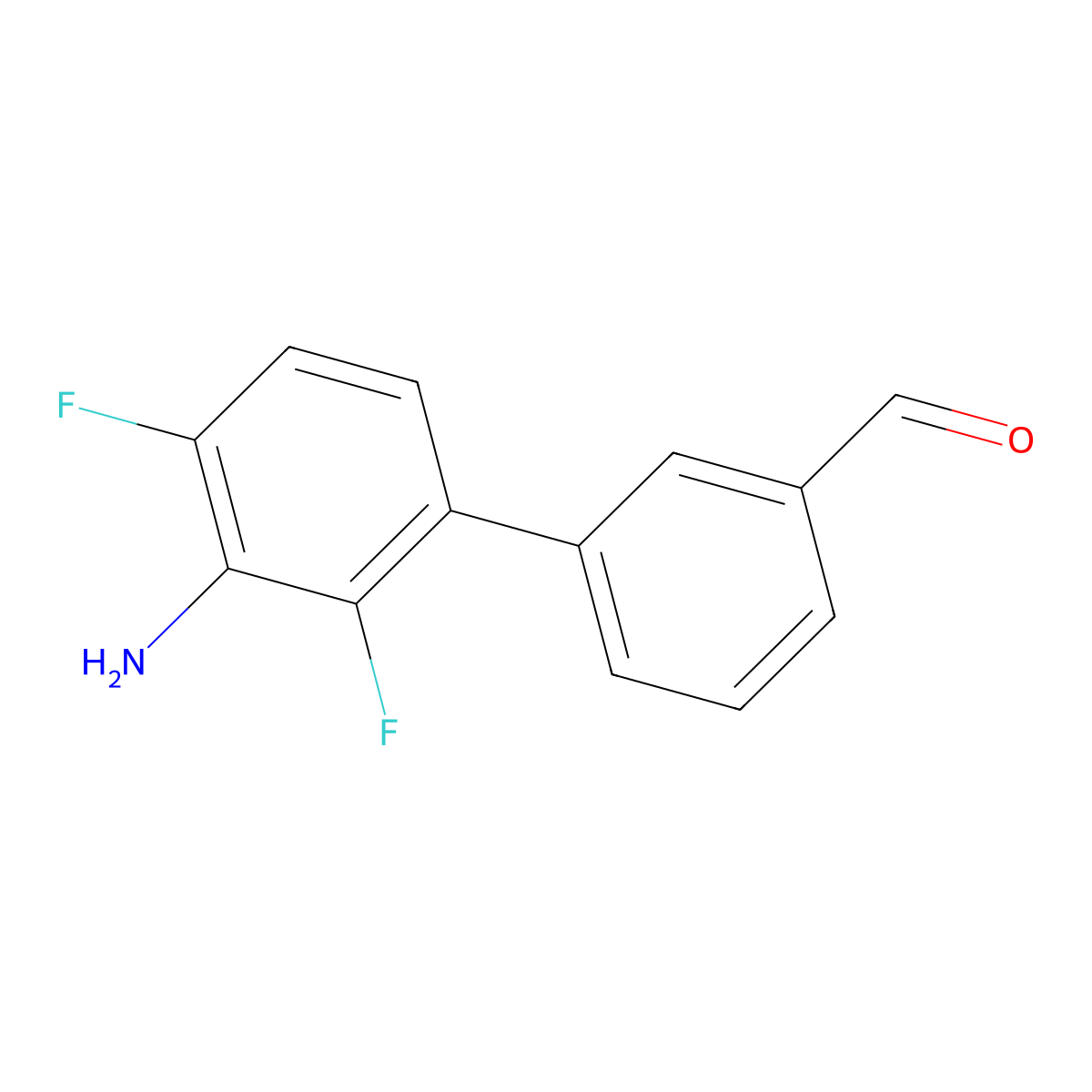 3-(3-Amino-2,4-difluorophenyl)benzaldehyde molecular structure, CAS 2137668-90-5