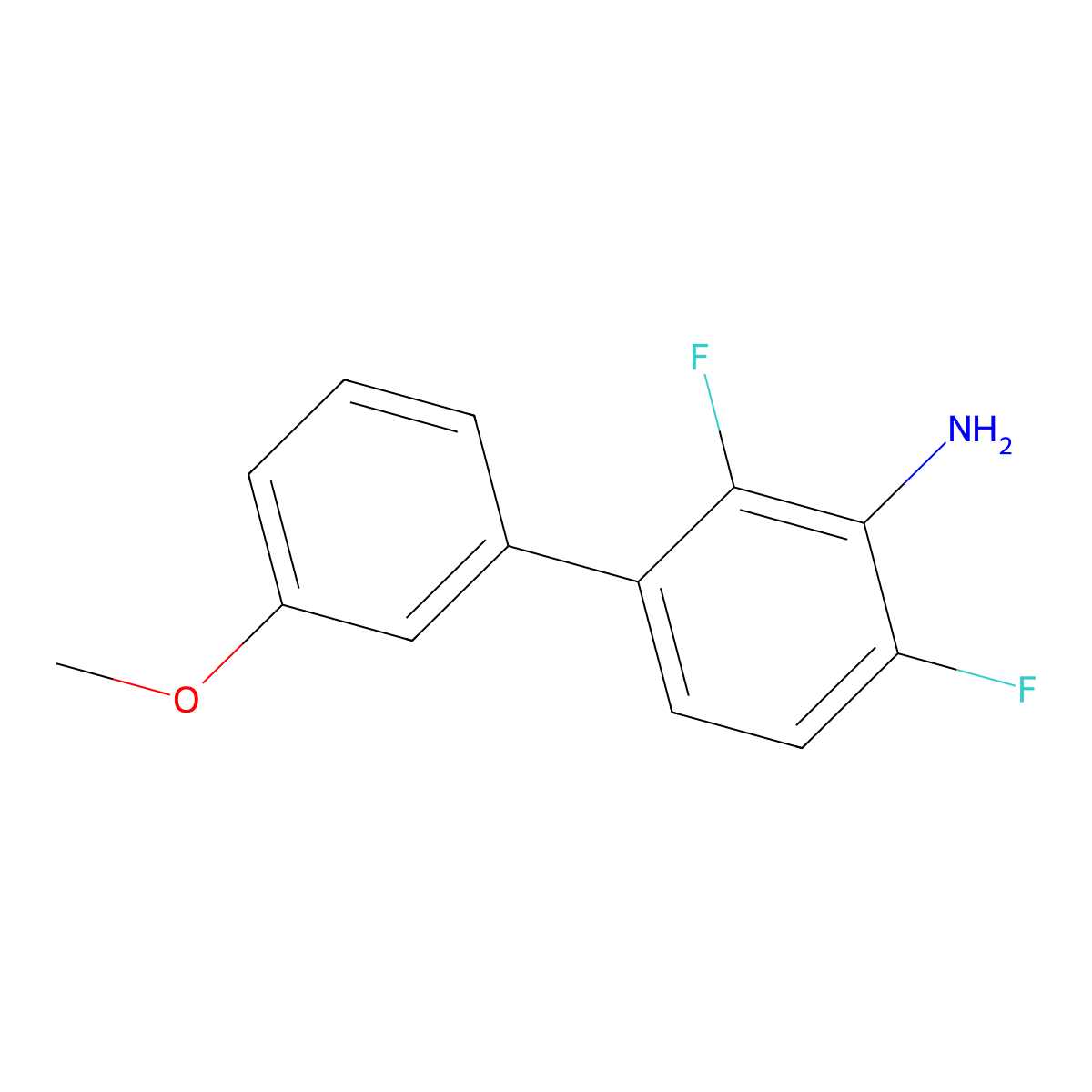 2,6-Difluoro-3-(3-methoxyphenyl)aniline molecular structure, CAS 2137668-93-8