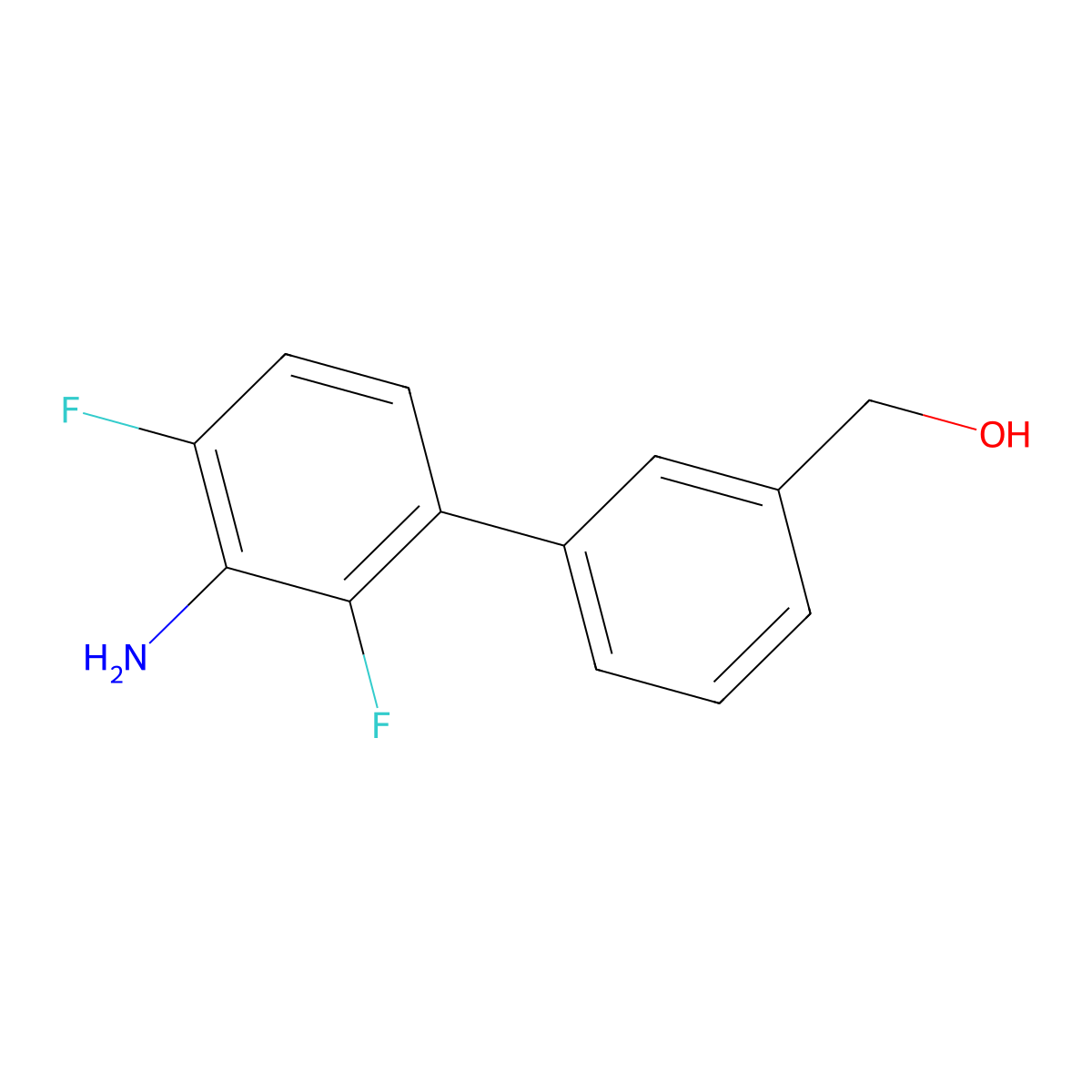 [3-(3-Amino-2,4-difluorophenyl)phenyl]methanol molecular structure, CAS 2137669-00-0