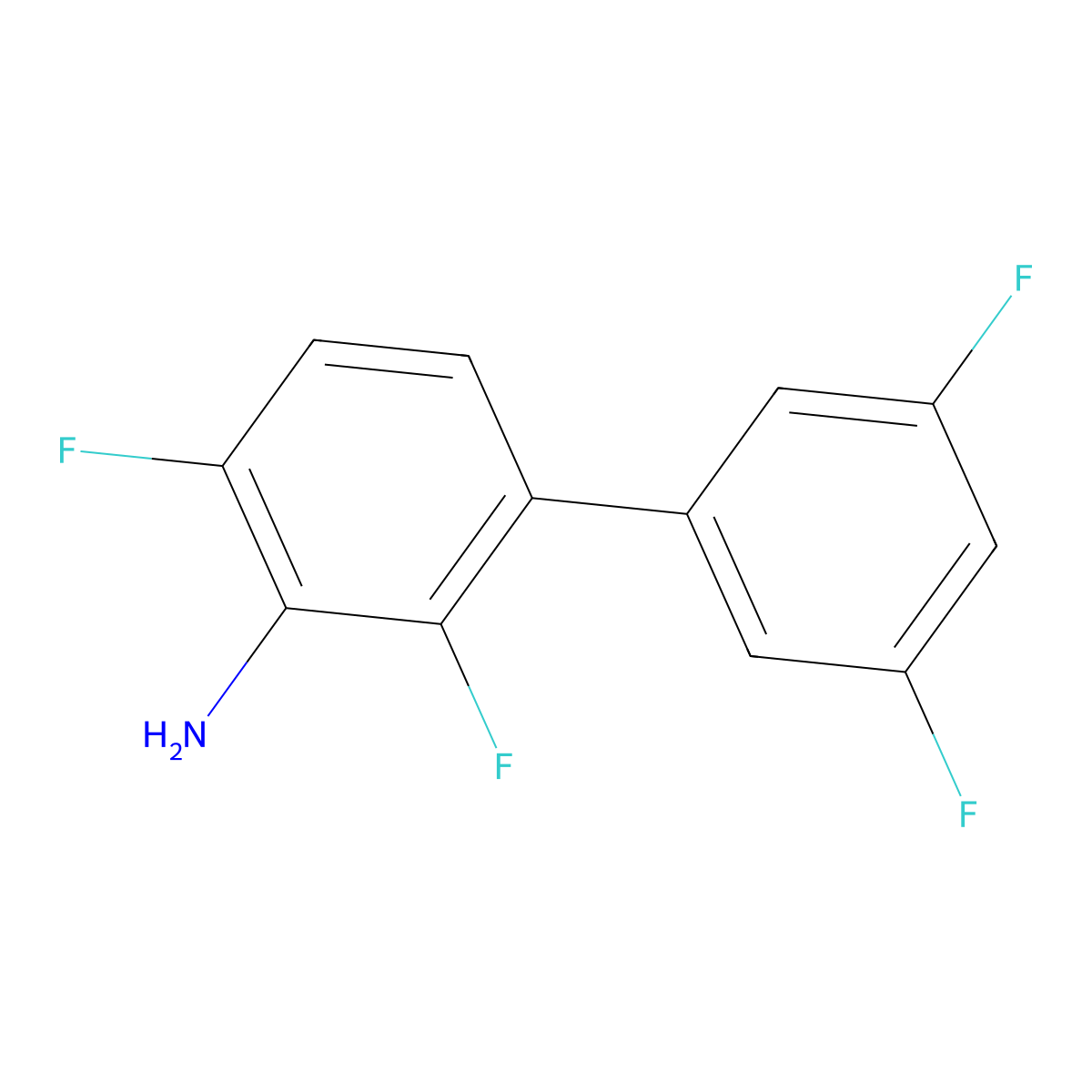 3-(3,5-Difluorophenyl)-2,6-difluoroaniline molecular structure, CAS 2137669-08-8