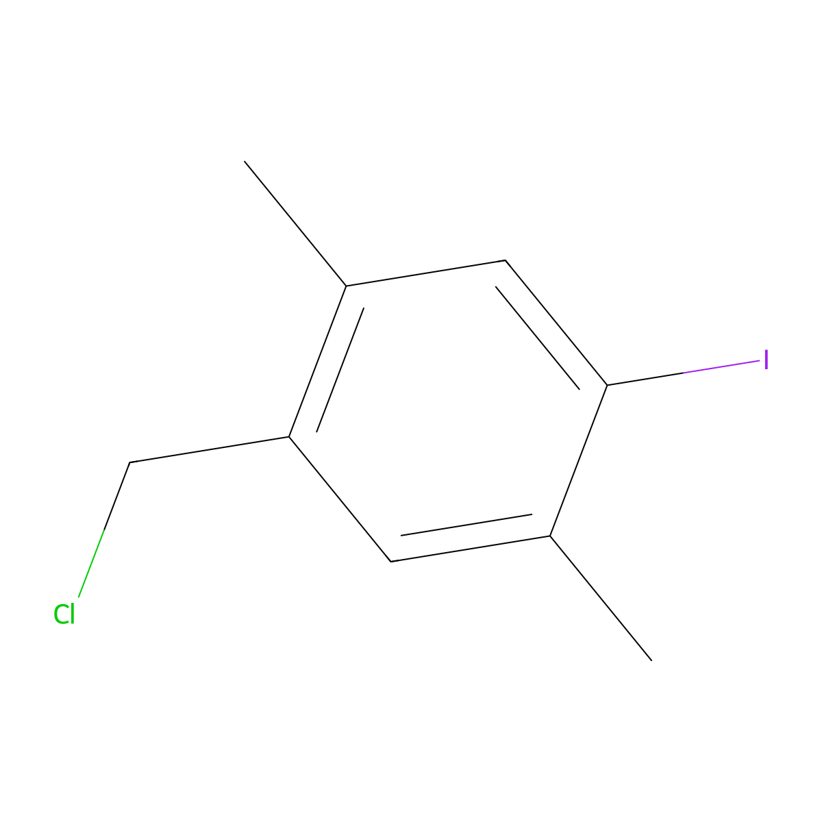 1-(Chloromethyl)-4-iodo-2,5-dimethylbenzene molecular structure, CAS 2137669-41-9