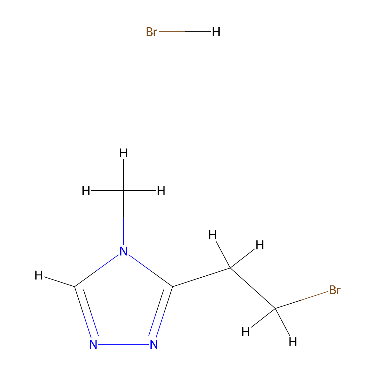 3-(2-bromoethyl)-4-methyl-4H-1,2,4-triazole hydrobromide molecular structure, CAS 2137669-46-4