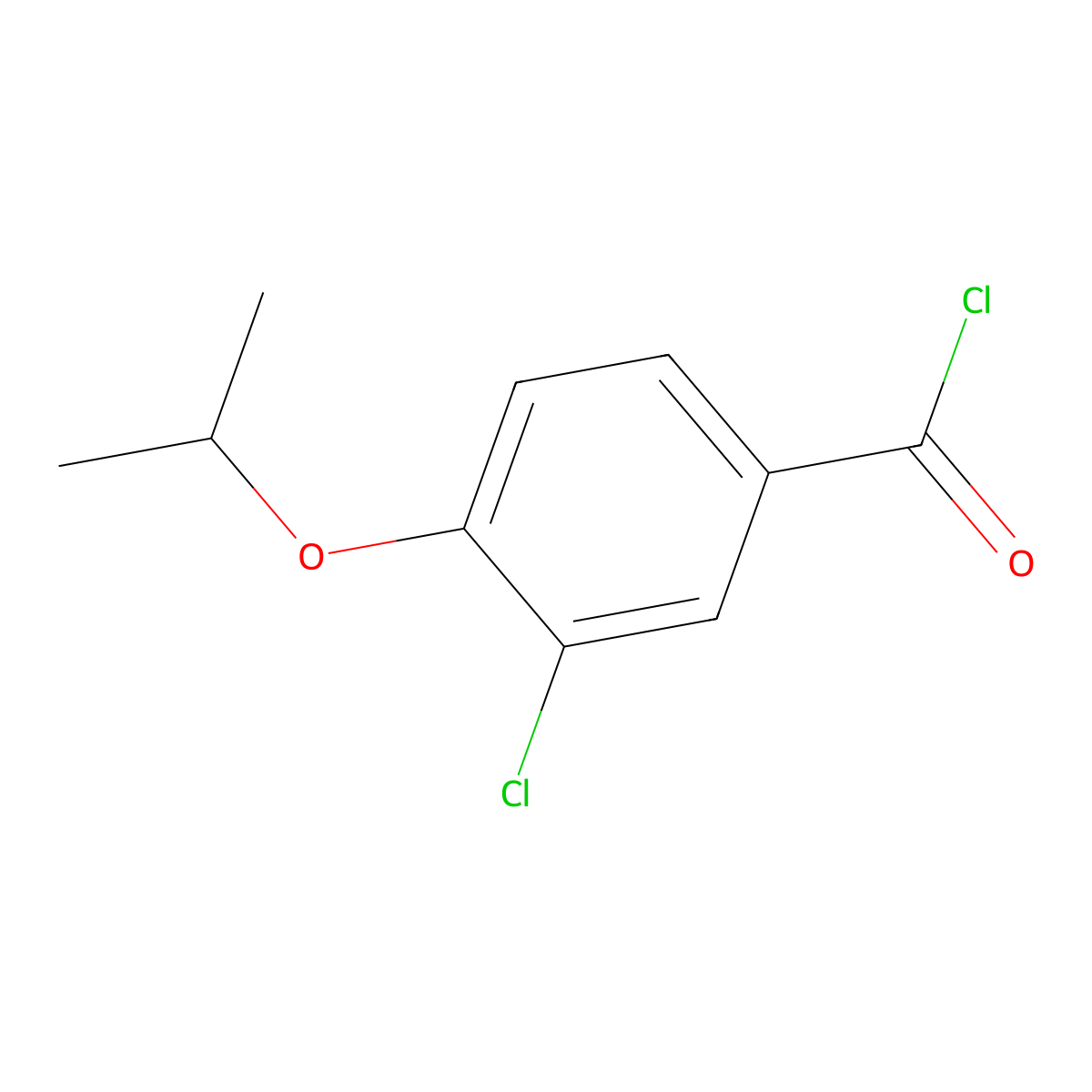 3-Chloro-4-[(1-methylethyl)oxy]benzoyl chloride molecular structure, CAS 213767-19-2