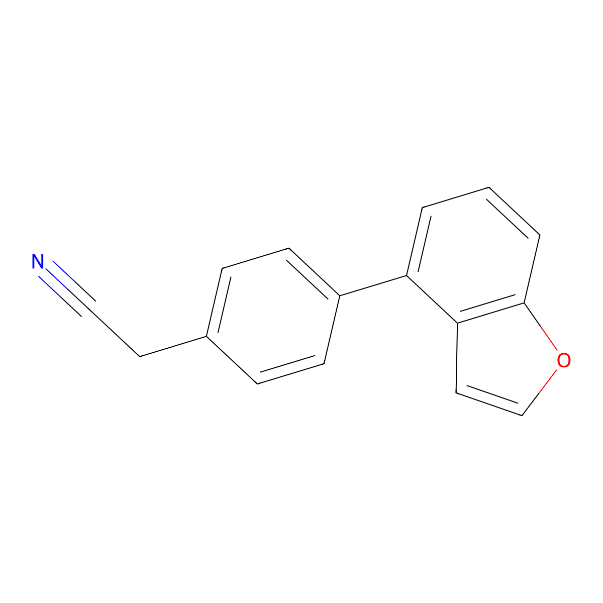 2-[4-(1-Benzofuran-4-yl)phenyl]acetonitrile molecular structure, CAS 2137670-02-9