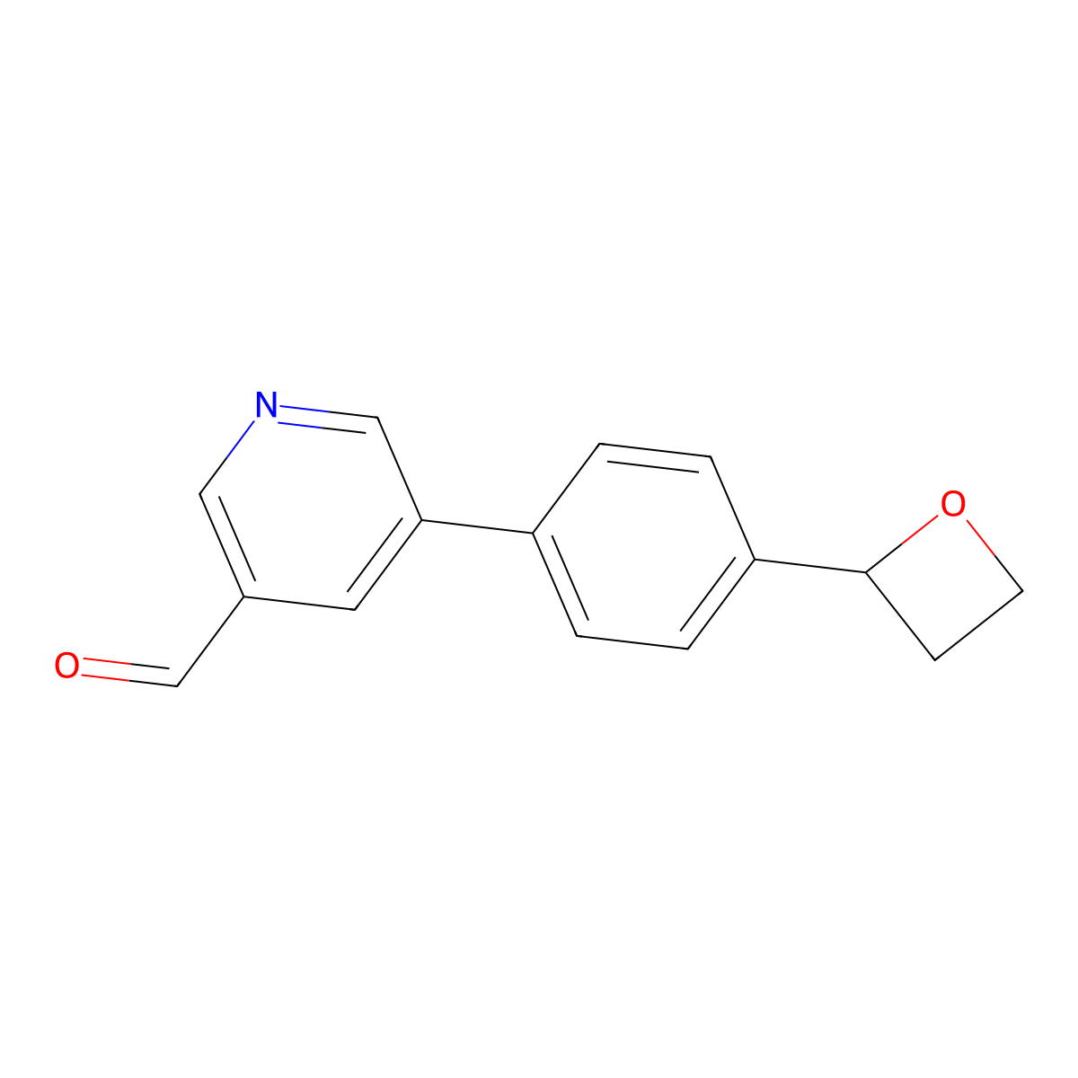 5-[4-(Oxetan-2-yl)phenyl]pyridine-3-carbaldehyde molecular structure, CAS 2137670-19-8