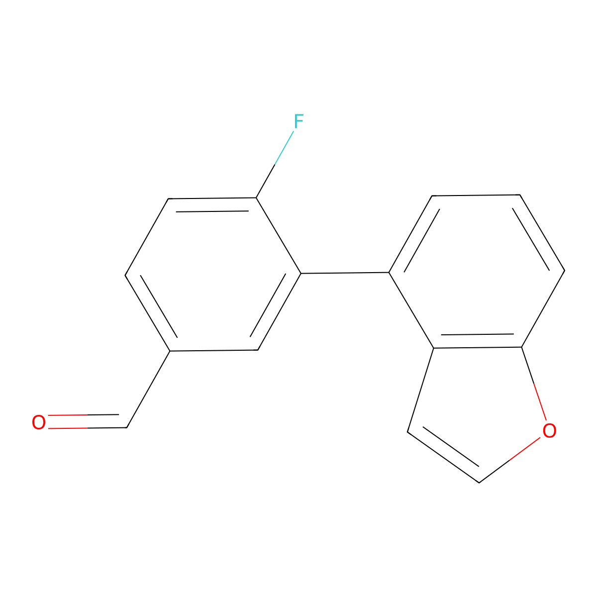 3-(1-Benzofuran-4-yl)-4-fluorobenzaldehyde molecular structure, CAS 2137670-28-9