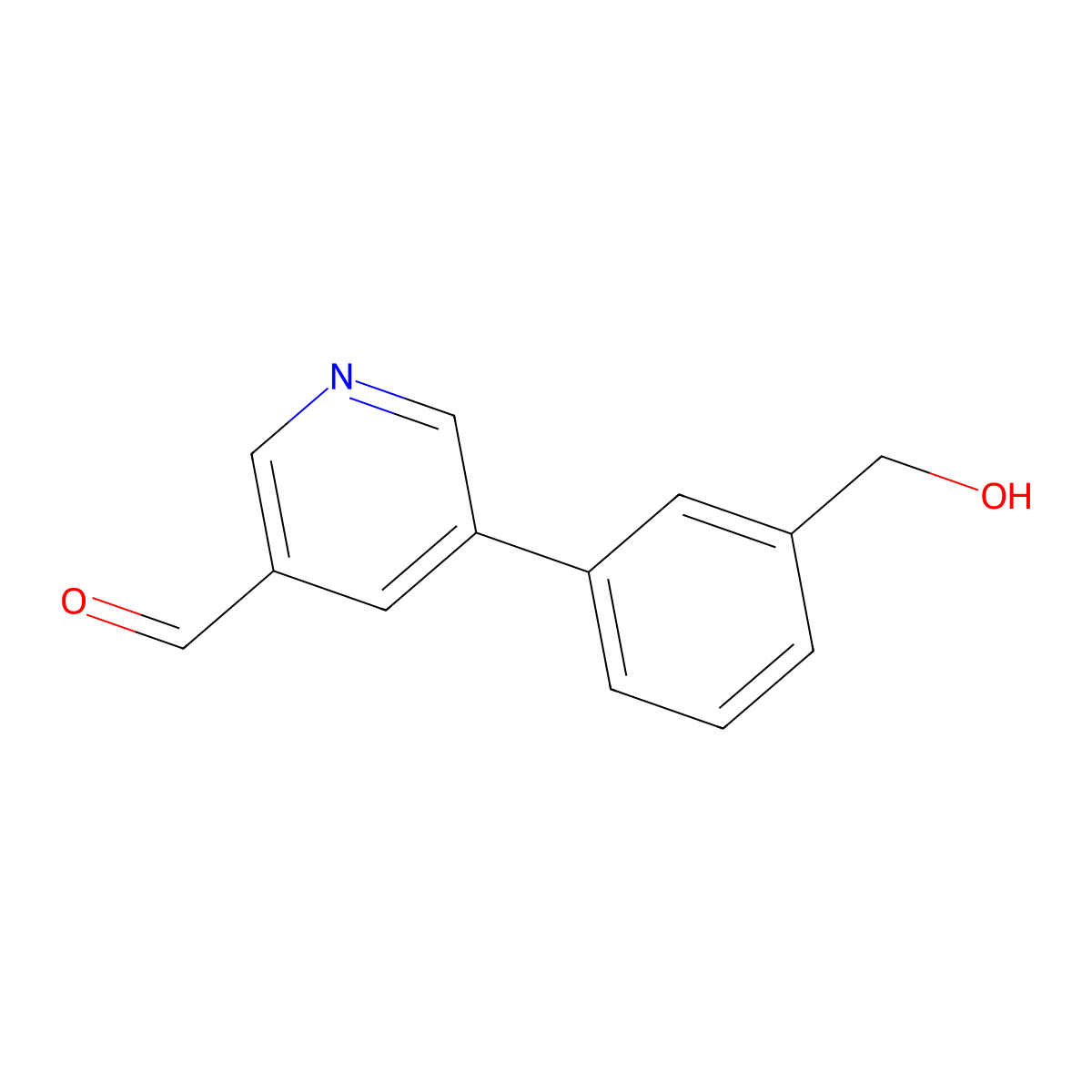 5-[3-(Hydroxymethyl)phenyl]pyridine-3-carbaldehyde molecular structure, CAS 2137671-76-0