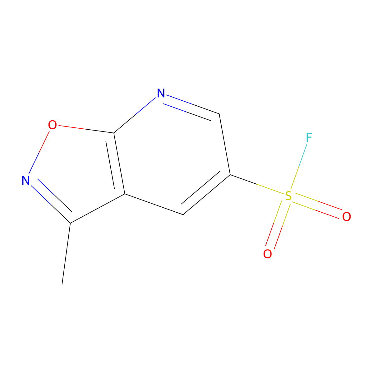 3-Methyl-[1,2]oxazolo[5,4-b]pyridine-5-sulfonyl fluoride molecular structure, CAS 2137672-63-8