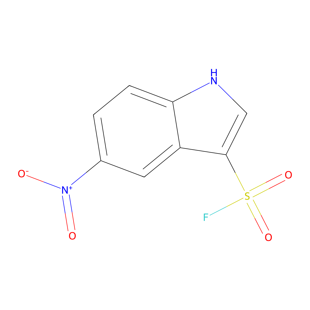 5-nitro-1H-indole-3-sulfonyl fluoride molecular structure, CAS 2137673-00-6