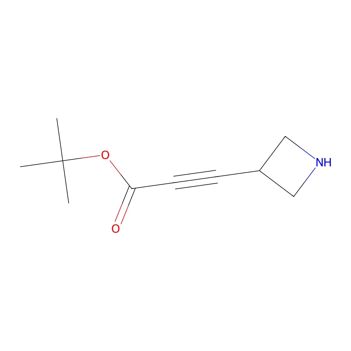 Tert-butyl 3-(azetidin-3-yl)prop-2-ynoate molecular structure, CAS 2137673-27-7