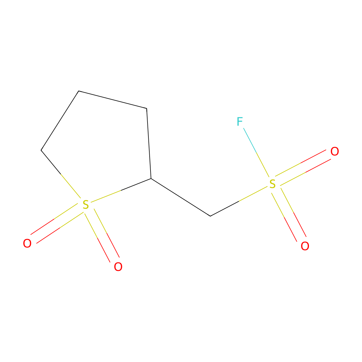 (1,1-Dioxothiolan-2-yl)methanesulfonyl fluoride molecular structure, CAS 2137674-82-7
