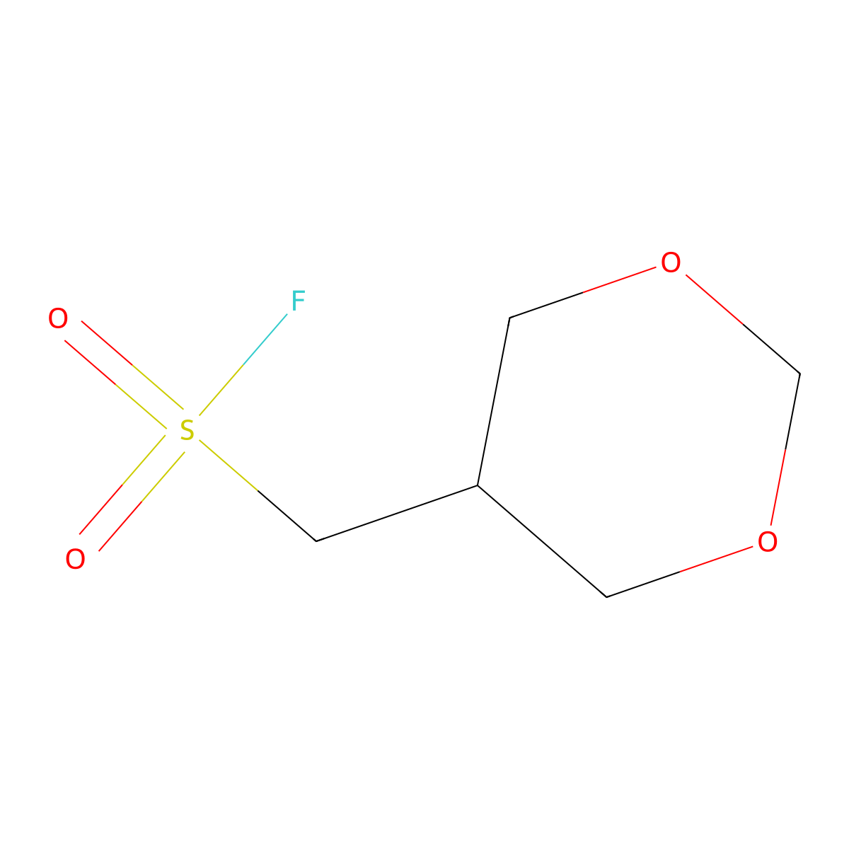 (1,3-Dioxan-5-yl)methanesulfonyl fluoride molecular structure, CAS 2137674-92-9