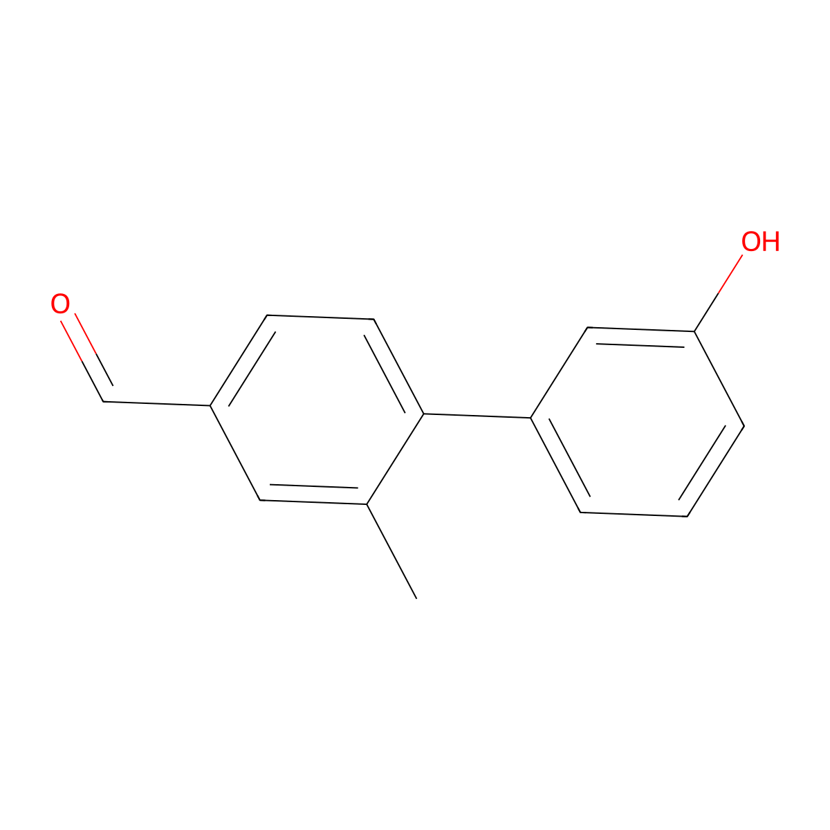 4-(3-Hydroxyphenyl)-3-methylbenzaldehyde molecular structure, CAS 2137674-94-1
