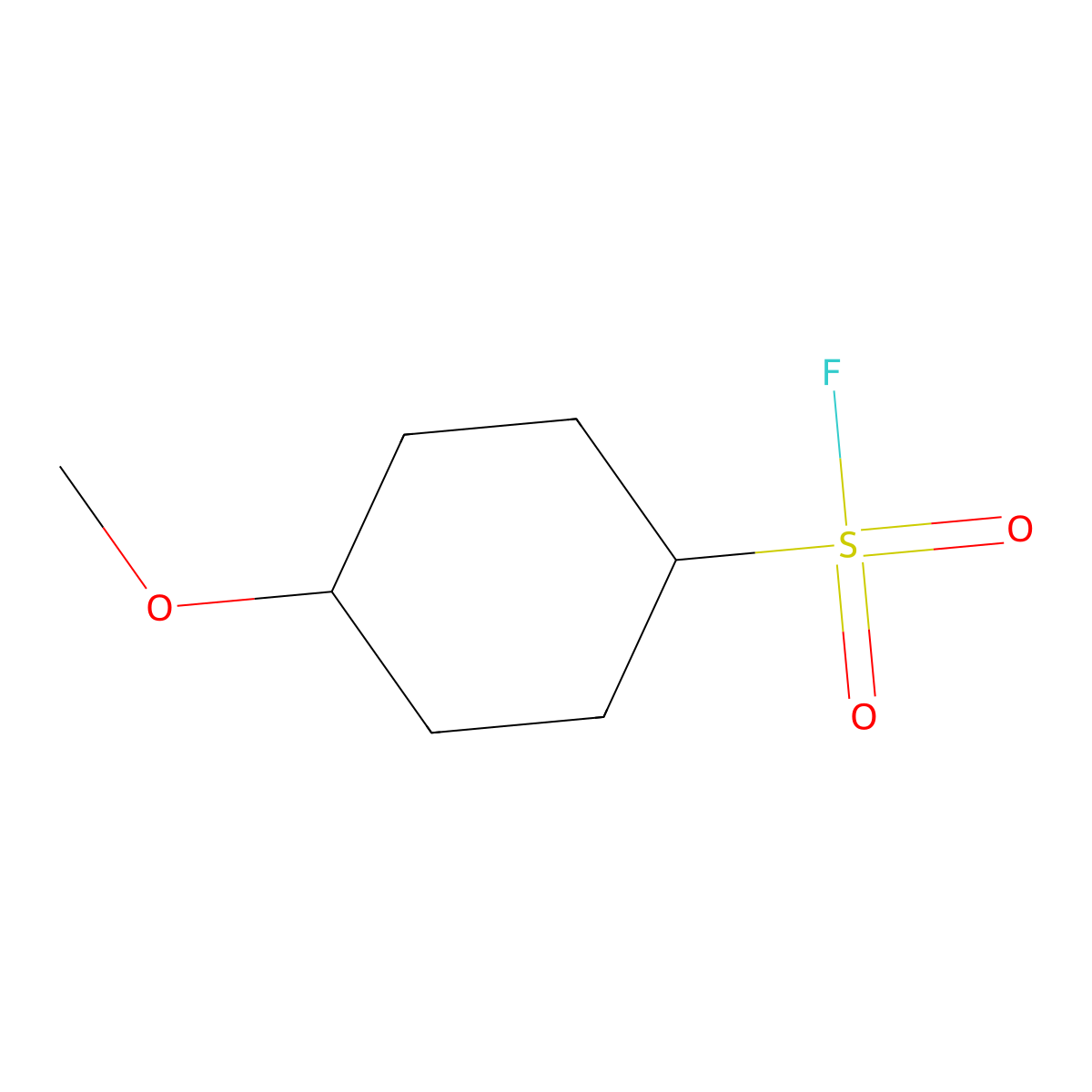 4-Methoxycyclohexane-1-sulfonyl fluoride molecular structure, CAS 2137674-97-4