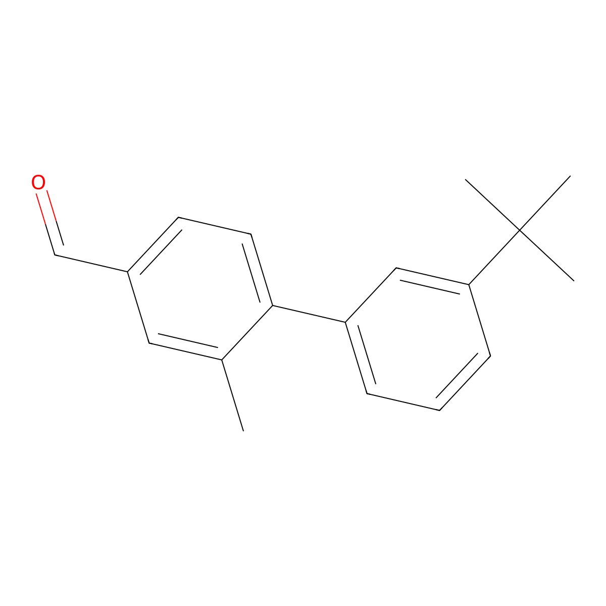 4-(3-Tert-butylphenyl)-3-methylbenzaldehyde molecular structure, CAS 2137676-94-7