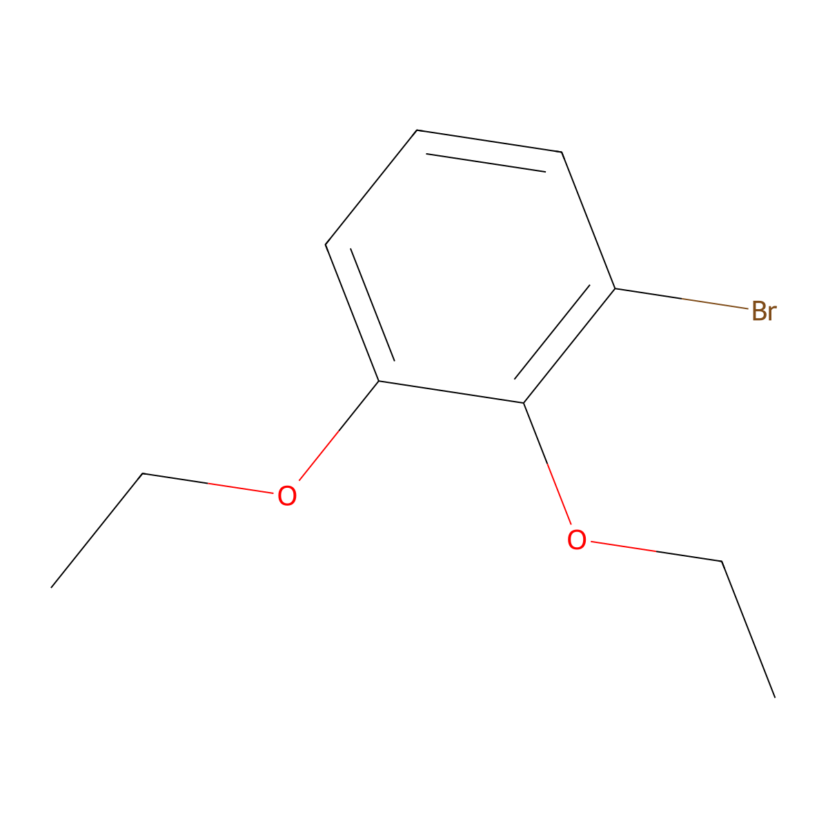 1-Bromo-2,3-diethoxybenzene molecular structure, CAS 2137677-30-4