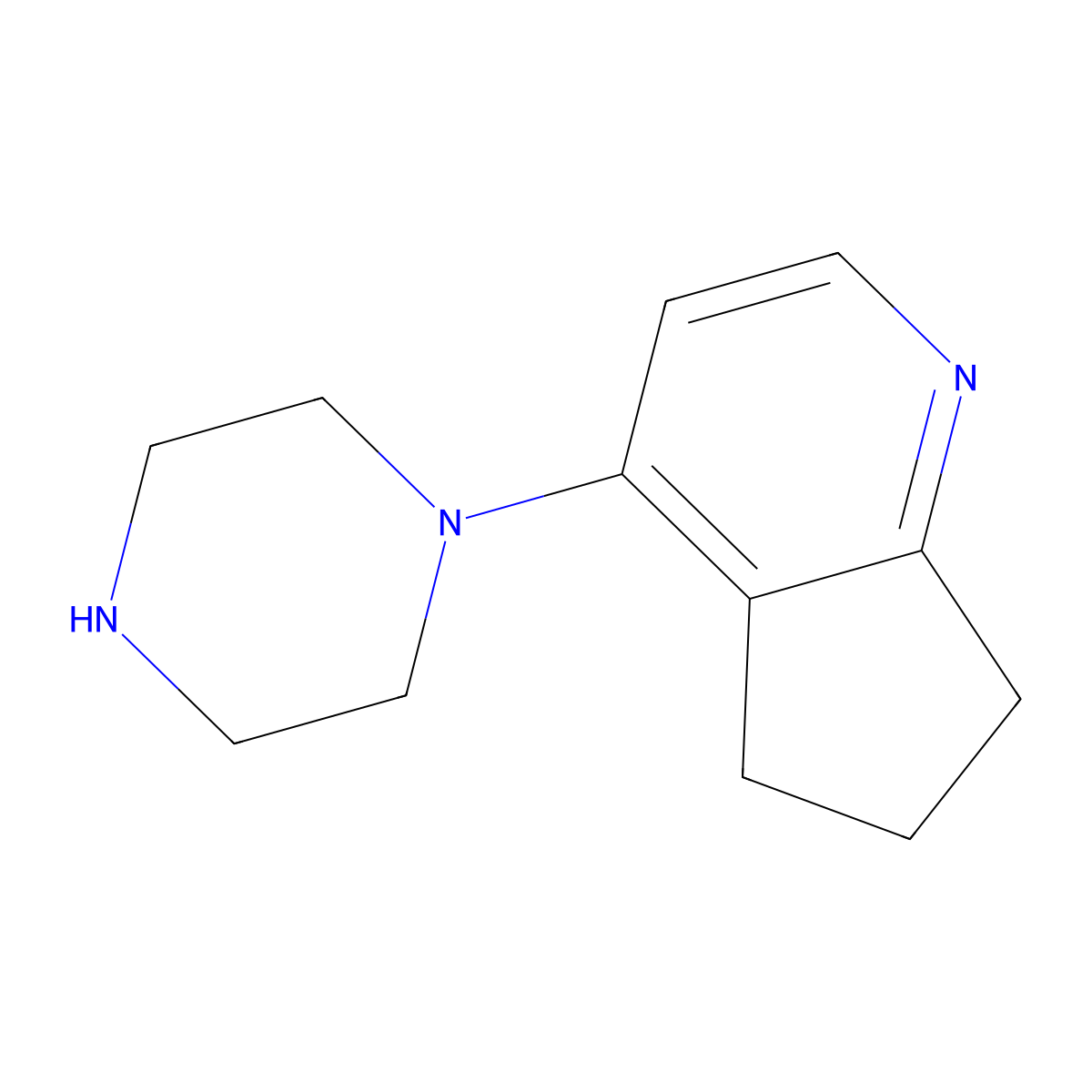 4-(Piperazin-1-YL)-6,7-dihydro-5H-cyclopenta[B]pyridine molecular structure, CAS 2137678-33-0