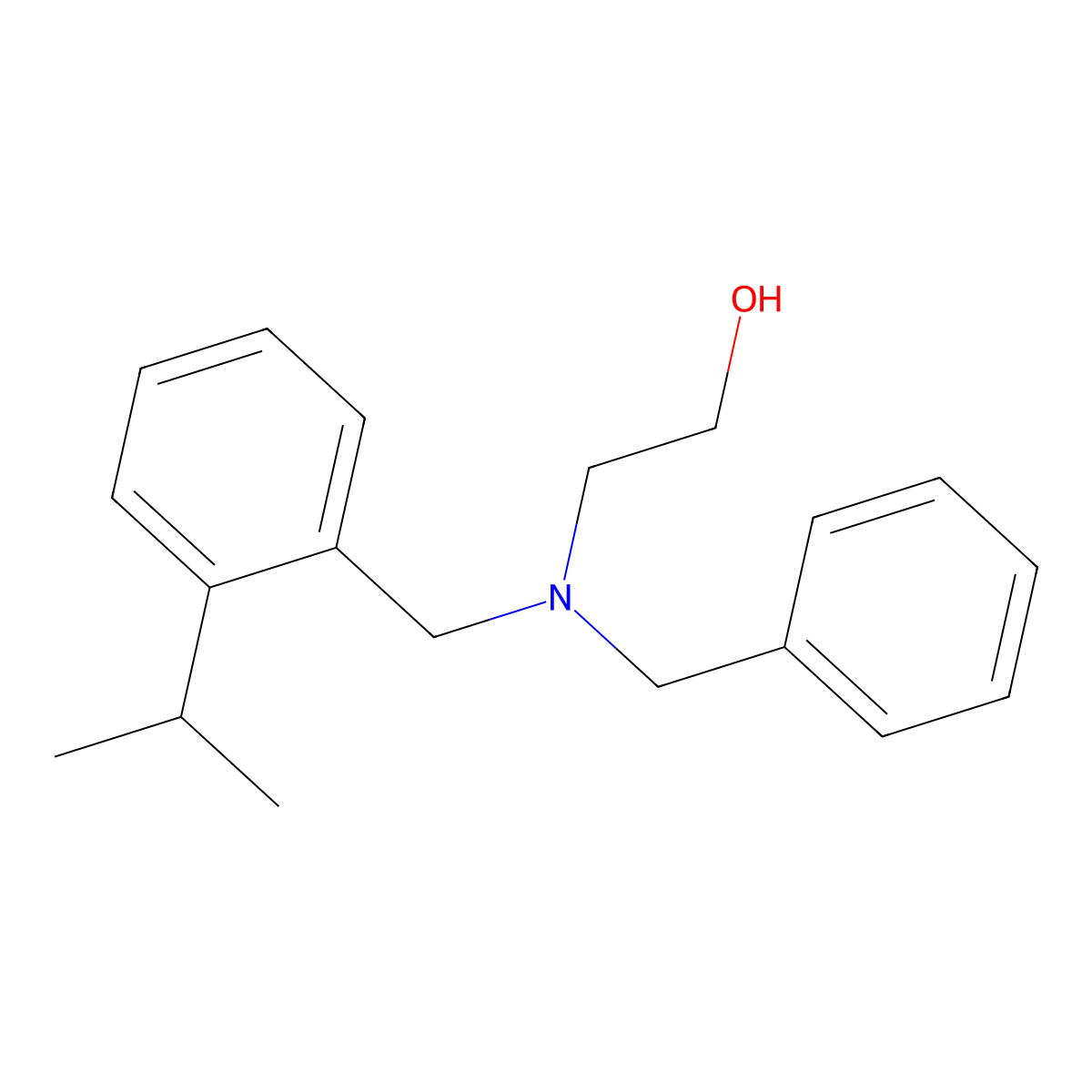 2-[Benzyl({[2-(propan-2-yl)phenyl]methyl})amino]ethan-1-ol molecular structure, CAS 2137679-19-5