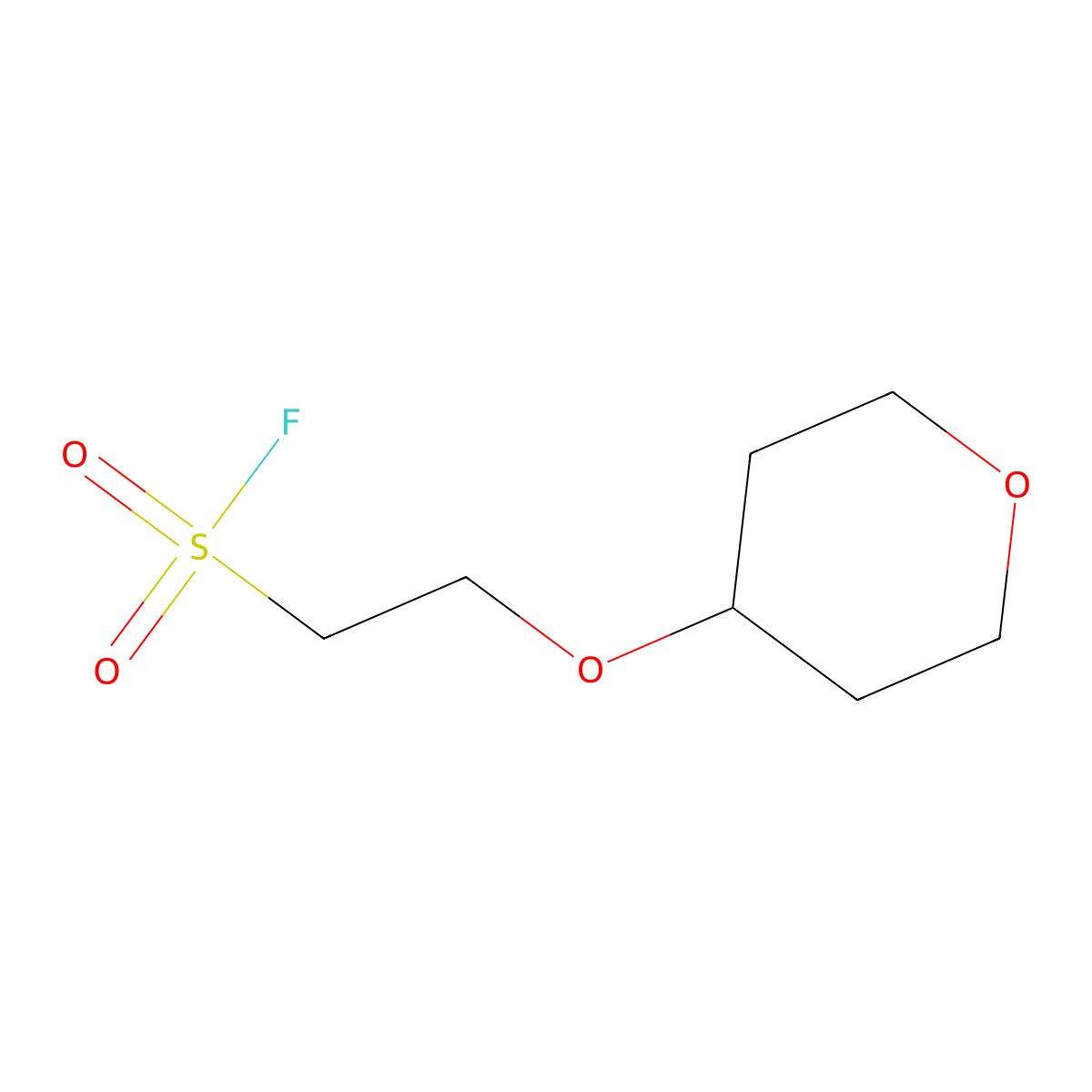 2-(Oxan-4-yloxy)ethane-1-sulfonyl fluoride molecular structure, CAS 2137679-59-3